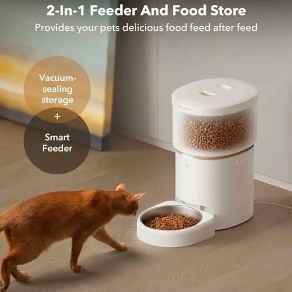 Petlibro Space Automatic pet feeder and vacuum-sealed food storage